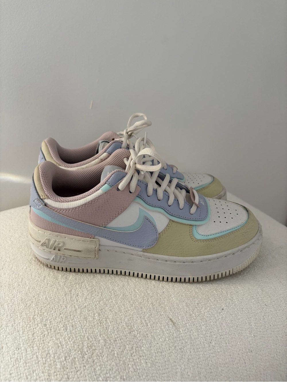 Nike Women's Pastel Multi-Panel Sneakers in Pink, Blue, Cream & White